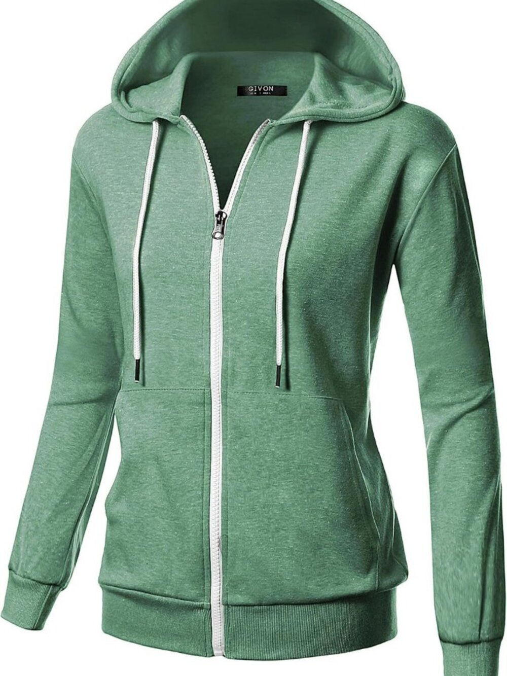 Cozy Women's Casual Zip Up Hoodie - Soft Cotton Blend, Kangaroo Pocket, Layering